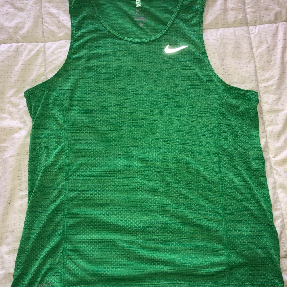 Green Nike Dri Fit Sleeveless tee